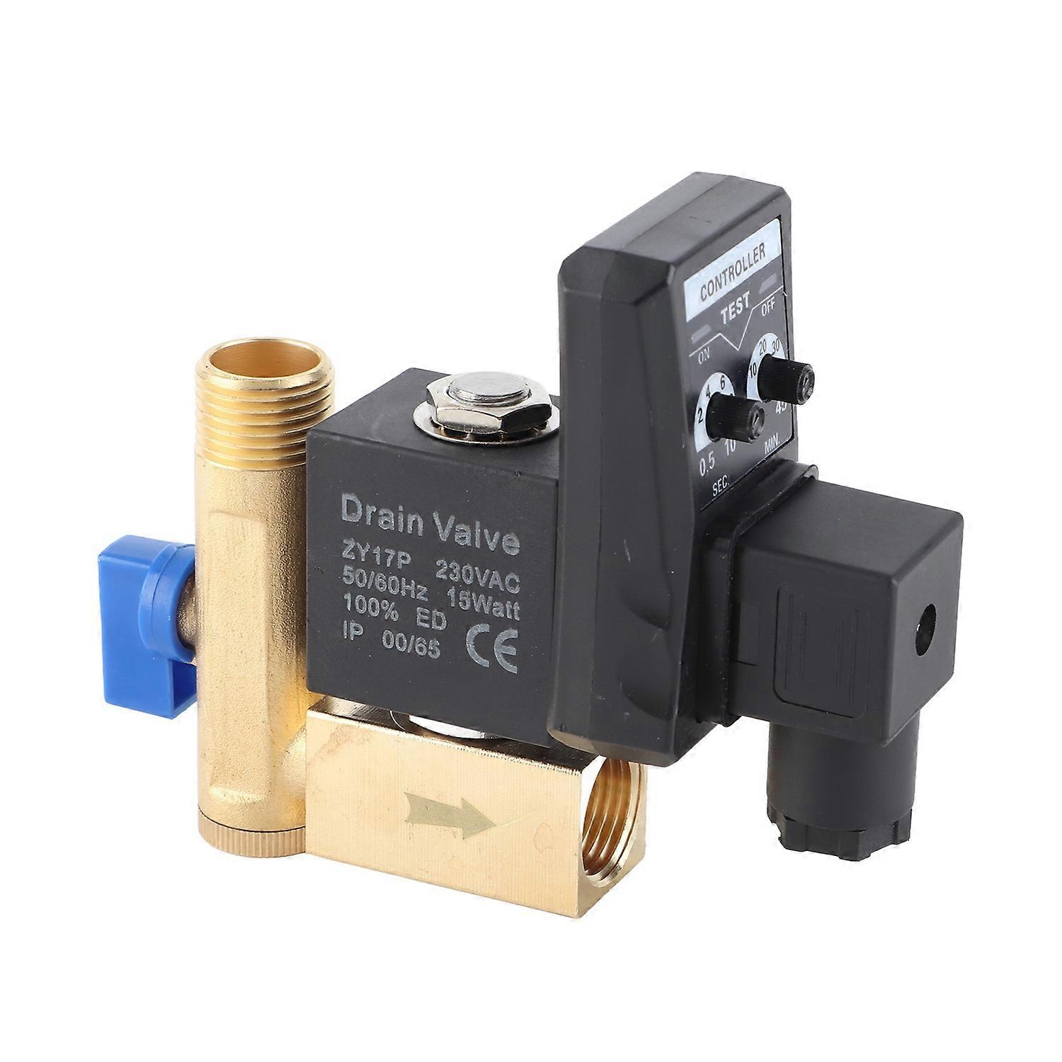 G1/2 DN15 Automatic Electronic Timed Drain Valve for Air Compressor Condensate (AC230V)