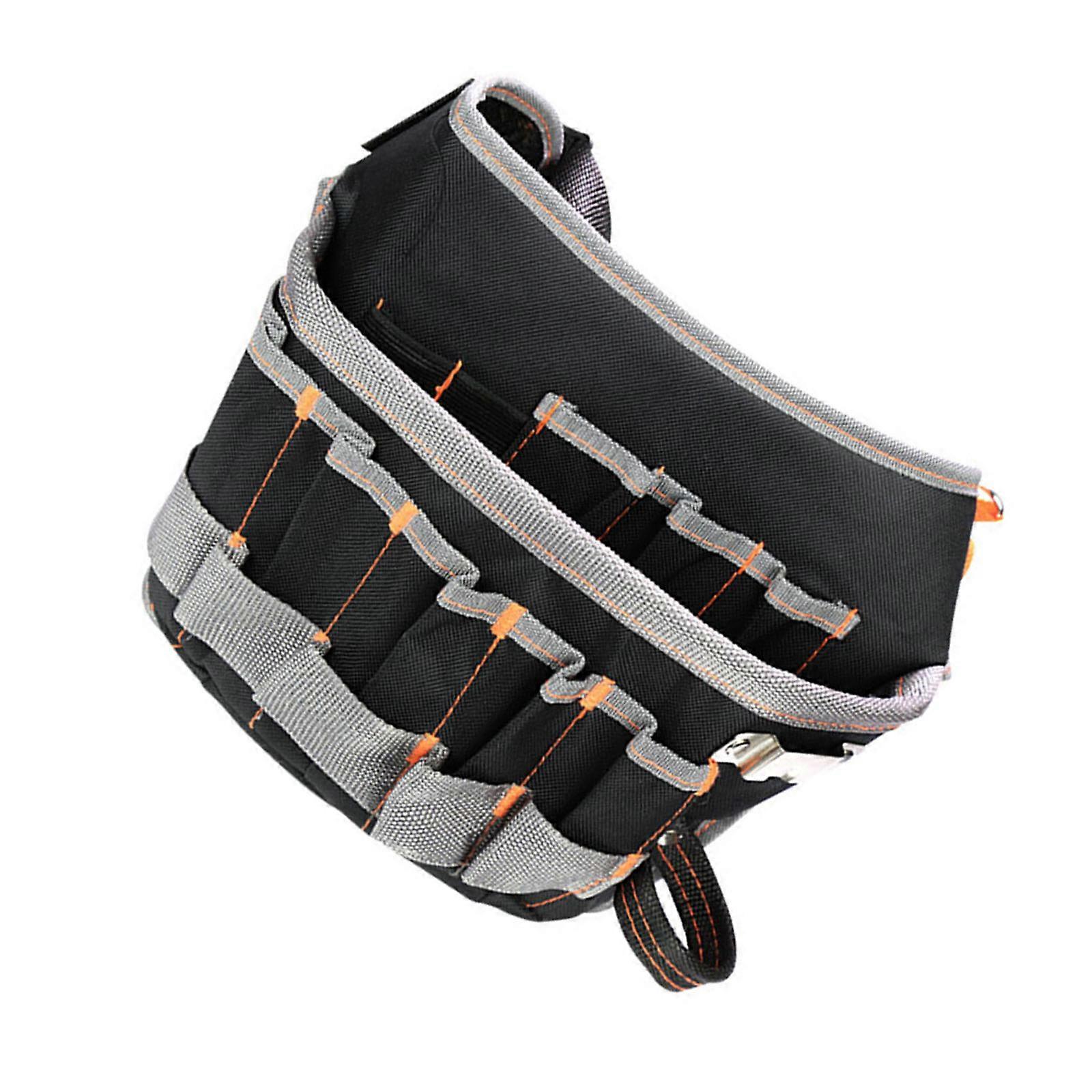 Electrician Tool Pouch Multifunctional Waist Bag Multiple Pockets Technician & Electrician Tool Bag with Adjustable Belt Multicolor