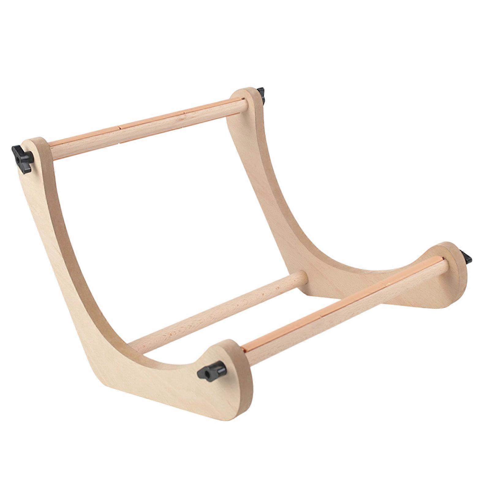 Adjustable Beechwood Embroidery Frame Stand With Portable Designs For Comfortable Crafting And Secure Fabric Clamping Multicolor