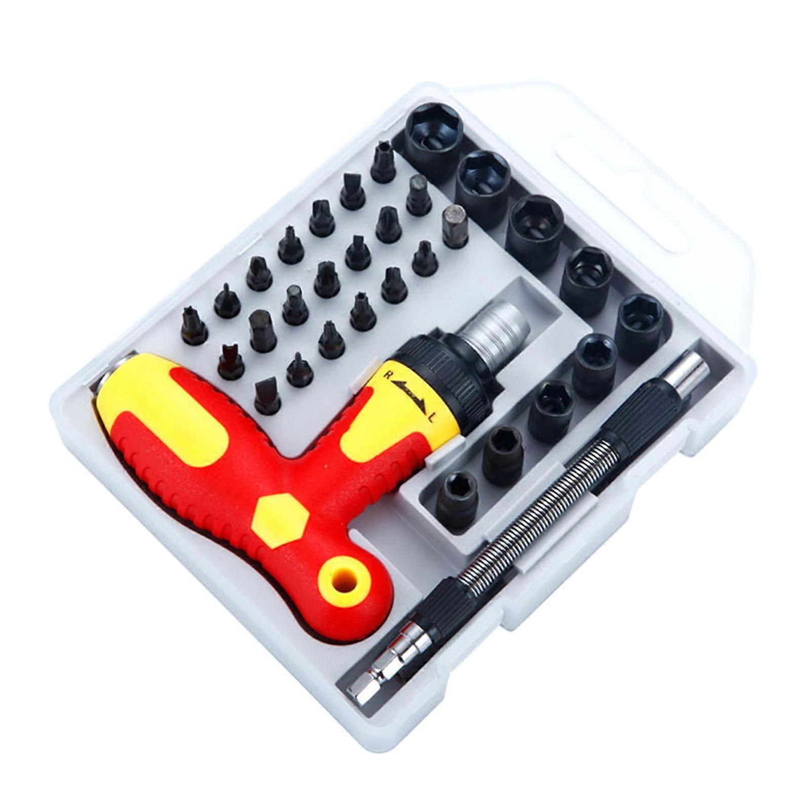 33pcs Professional Allen Key Drill Bit Set with Handle for Different Tasks Essential Addition Tool Bit Magnetic Holder Multicolor