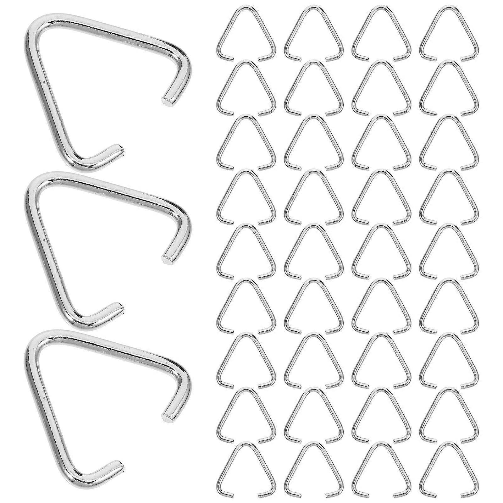 Silver Triangle Jump Rings Iron Ring Buckles for DIY Crafts 100Pcs