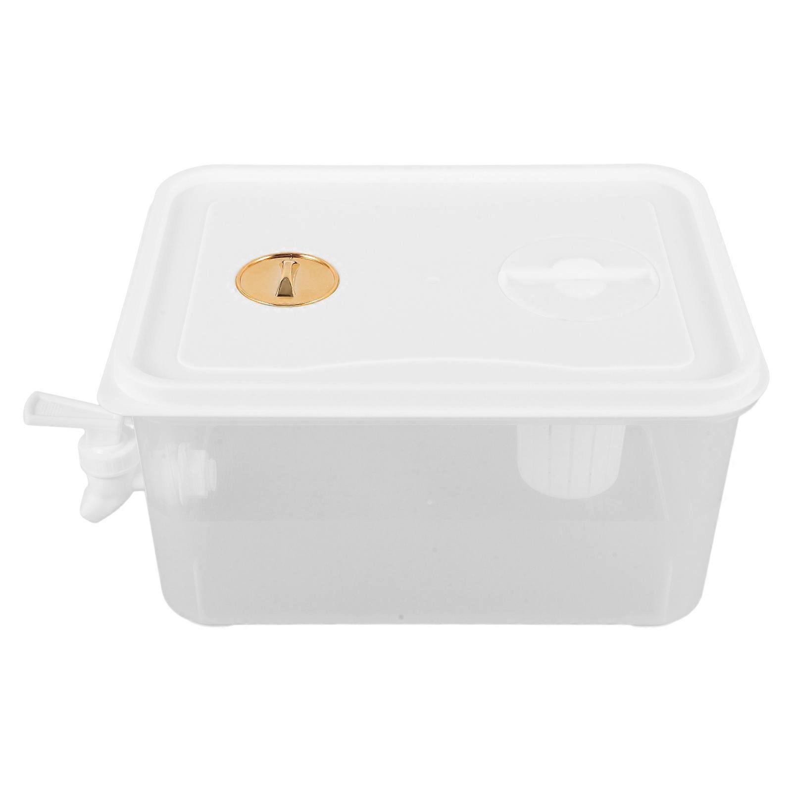 Cold Kettle with Faucet for Garden Use White PP Juice Dispenser 5L