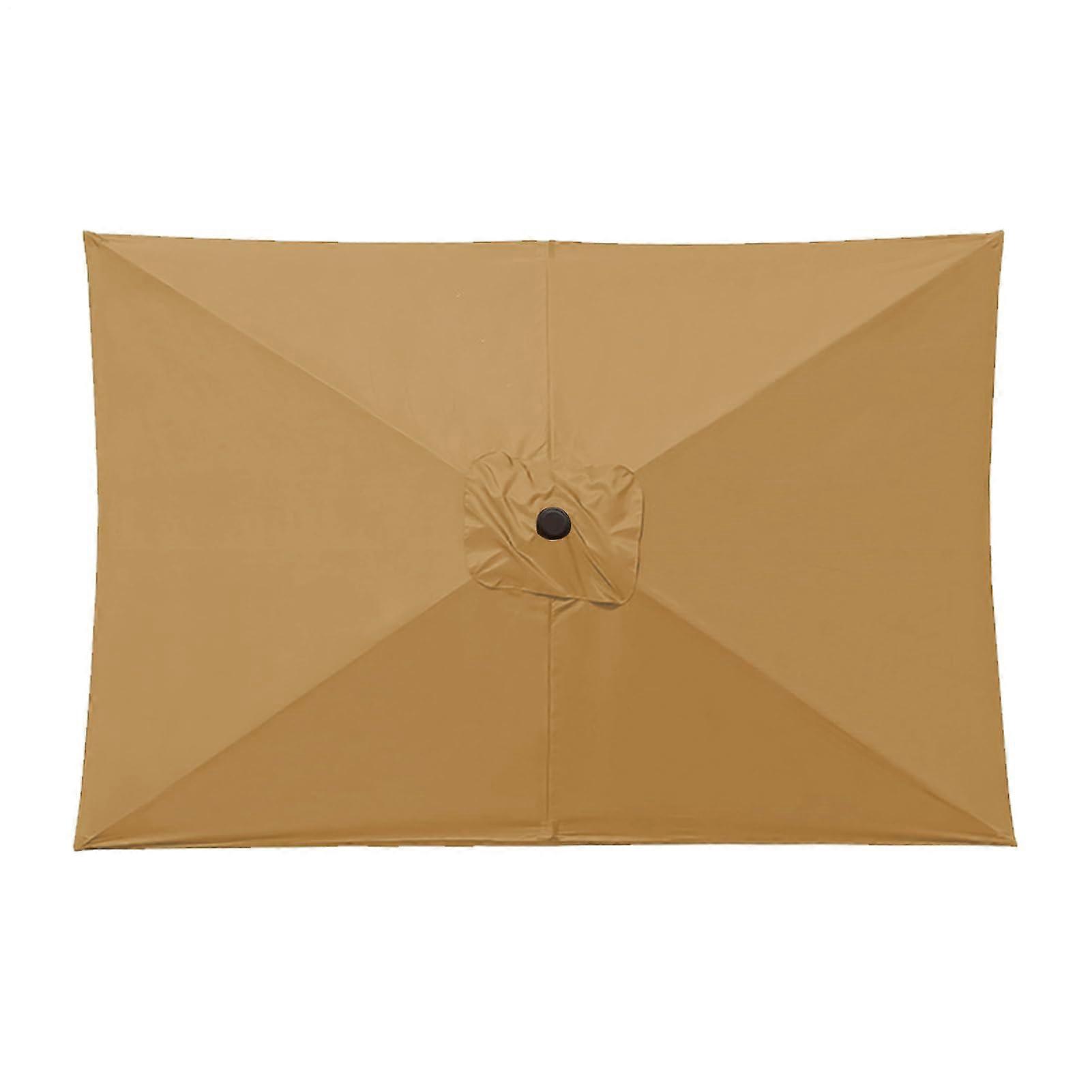 Patio Umbrella Replacement Canopy 6.5x10ft UV30+ WaterResistant Rectangular Outdoor Cover