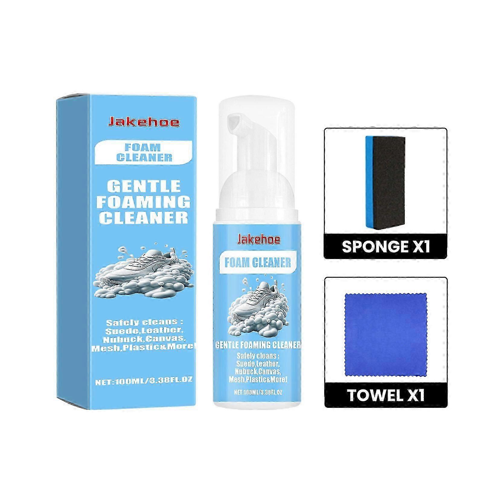 Foam Sneaker Cleaner for White Shoes  Removes Stains  Yellowing, Easy NoWash Solution