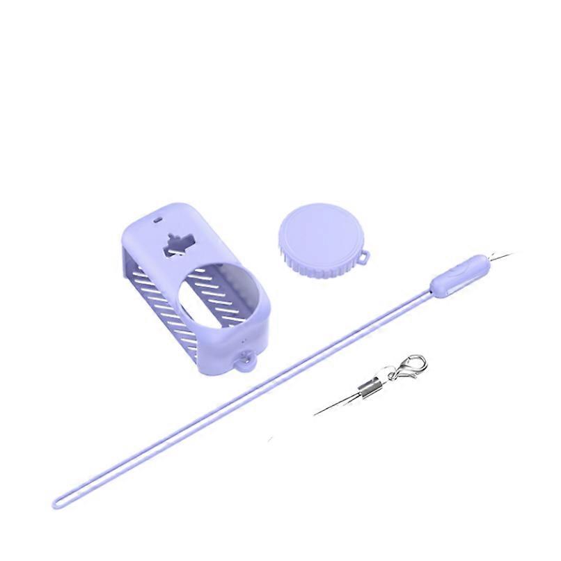 Silicone Case with Lens Cover Protective Cover for DJI SOMO Nano Thumb Camera Shockproof Case (1 Set Lavender Case)