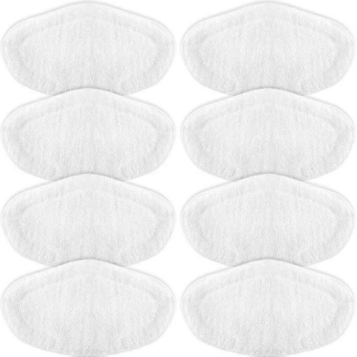 Steam Mop Replacement Pads, Reusable Microfiber Cleaning Cloths, 2-Pack, White