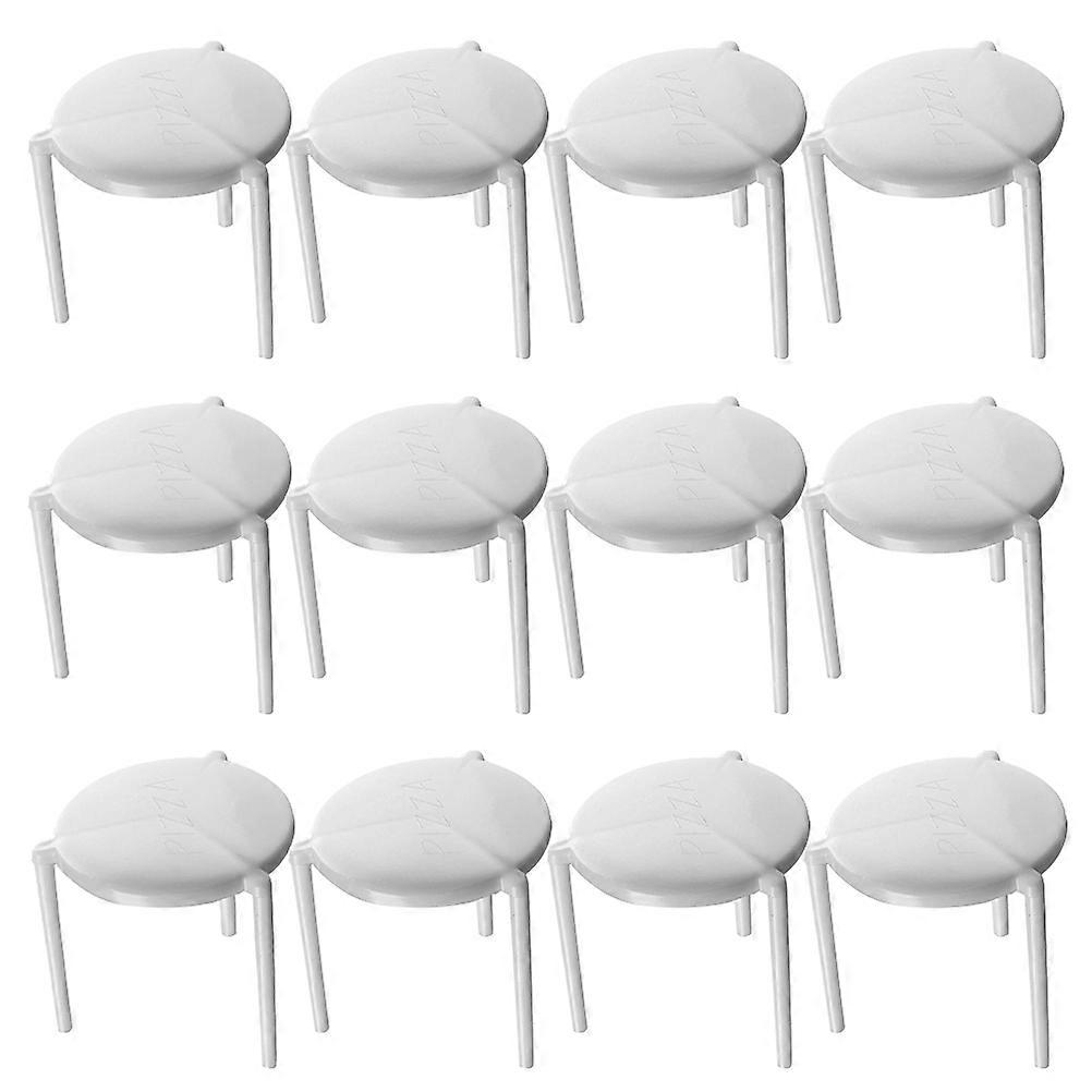 Pizza Serving Stands for Takeaway 50Pcs White Plastic Tripod Stack Protectors
