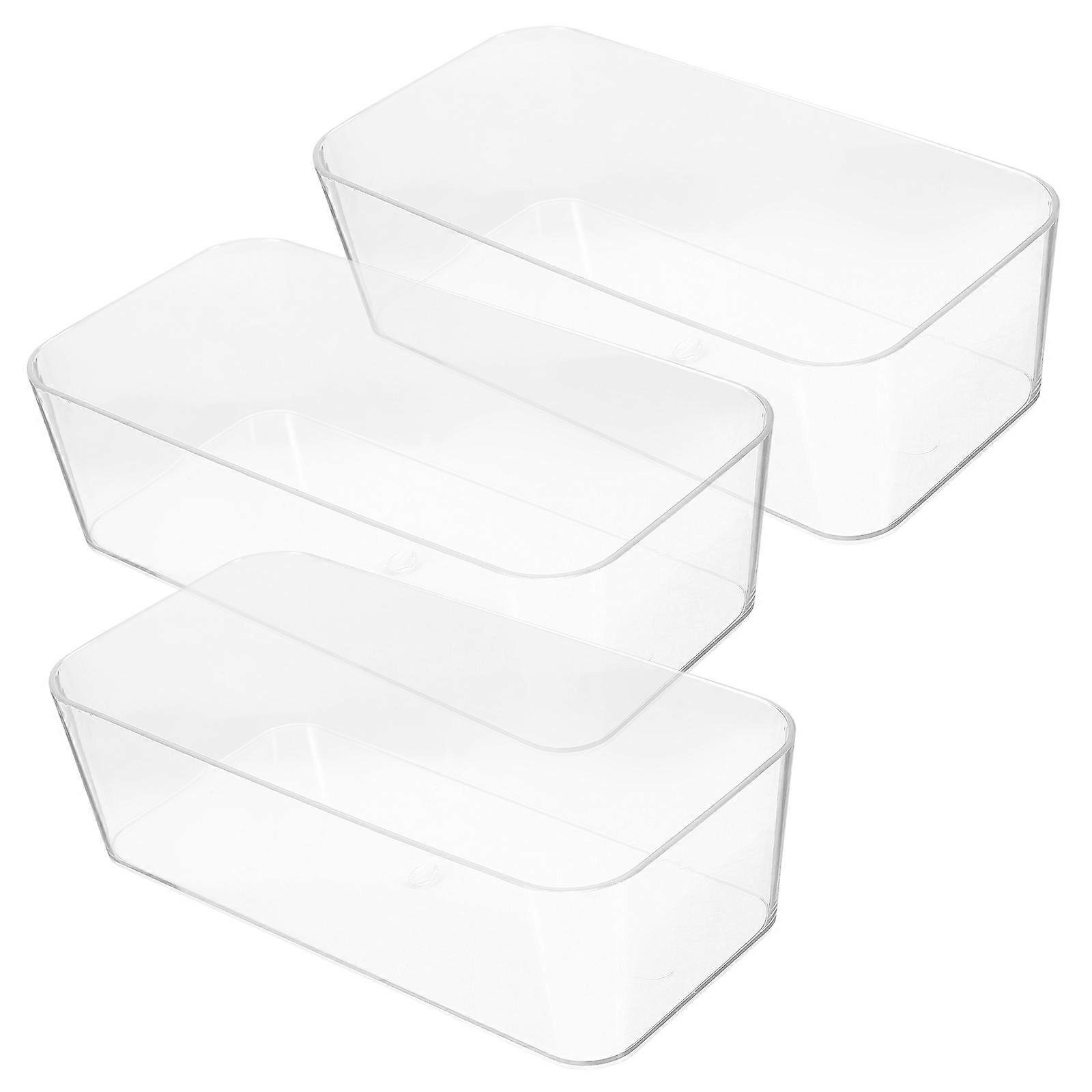 Transparent Acrylic Drawer Organizer Set for Storage Use with 3Pcs Bins