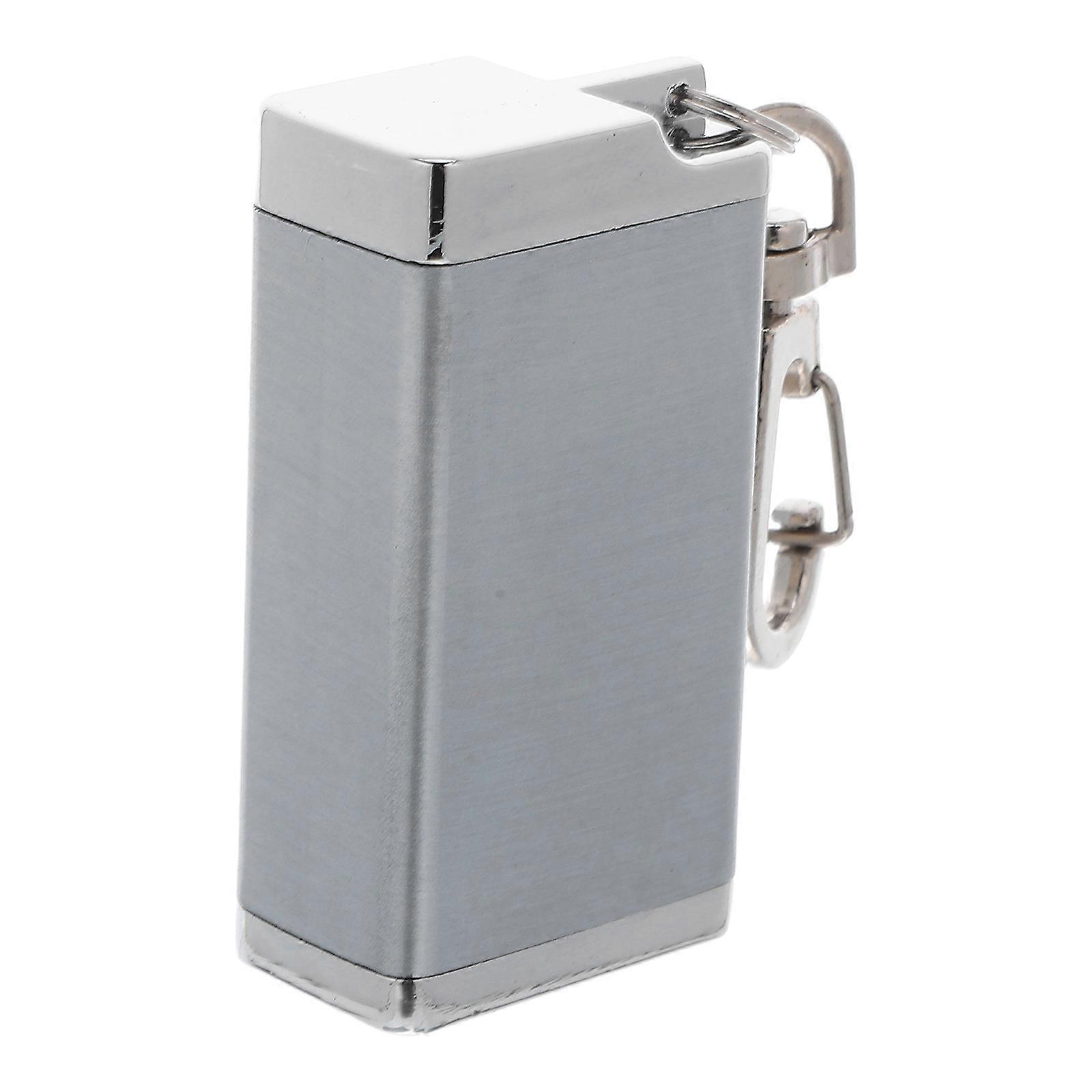 Metal Ashtray Portable Pocket for Outdoor Use Silver Windproof