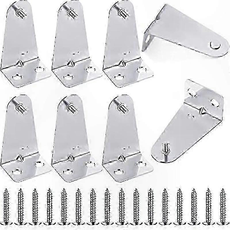 8-Pack Metal Brackets for Horizontal Blinds, Includes Screws, Durable Hold-Down Clips for Window Shades