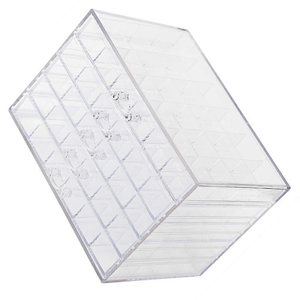 Nail Tips Holder Acrylic Organizer for Storage 120 Grids Transparent Case