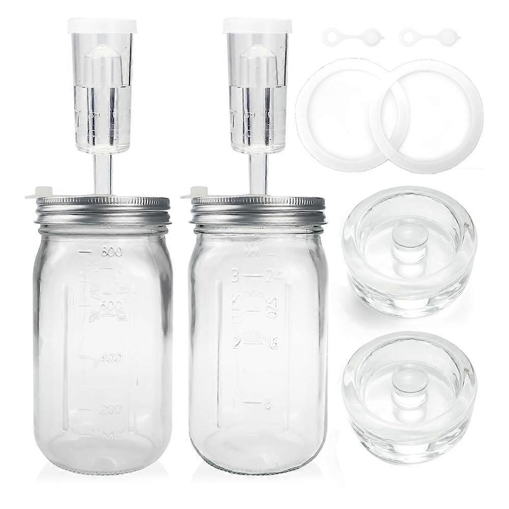2 Pack 32 Oz Mason Jar Fermentation Kit, Fermentation Jars, Fermentation Lids, Fermenting Weights and Airlocks