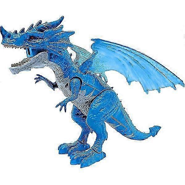 Smoke-breathing standing dragon toy with walking motion, lights and roaring sound effects