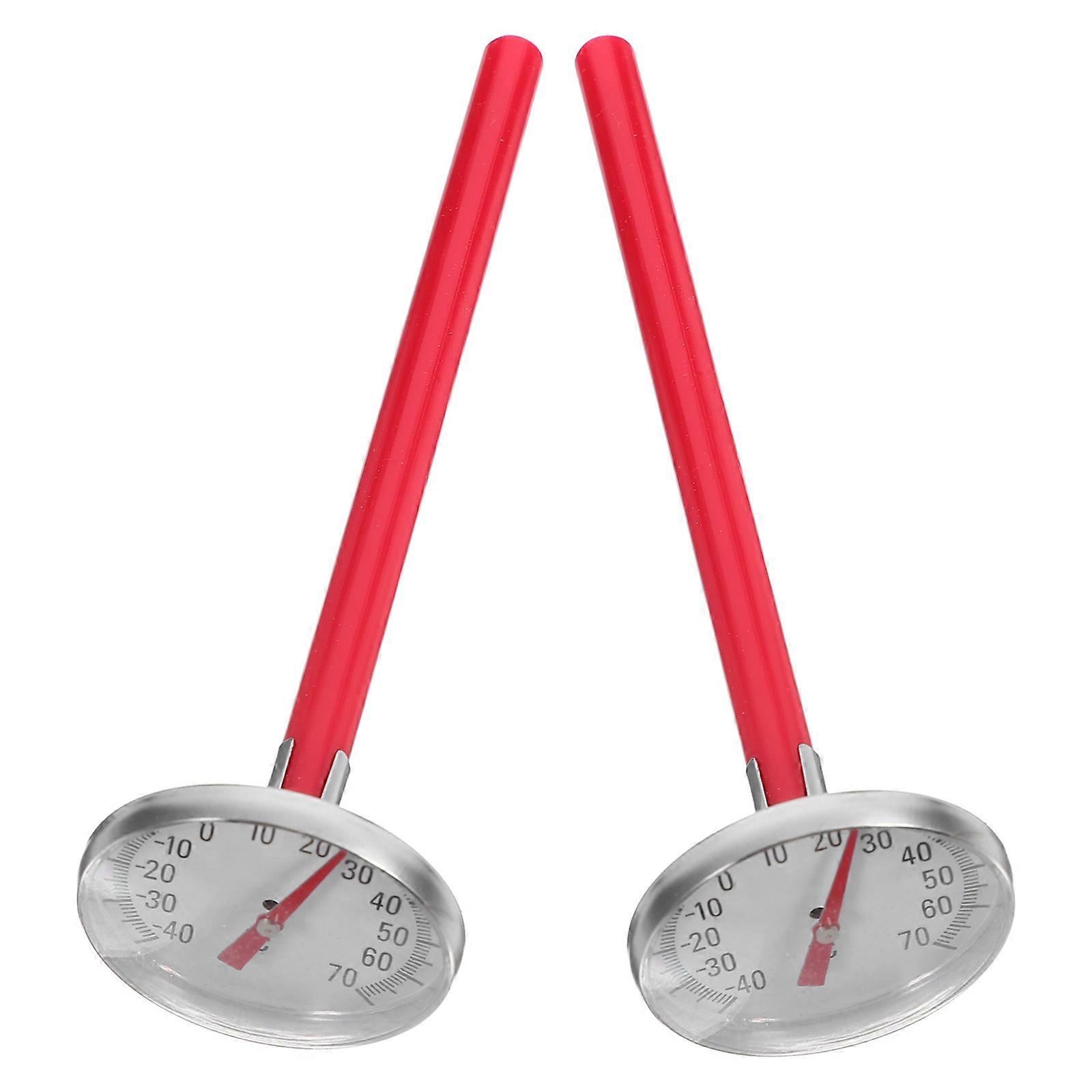 Car Clock Thermometer for Dashboard Temperature Gauge Red