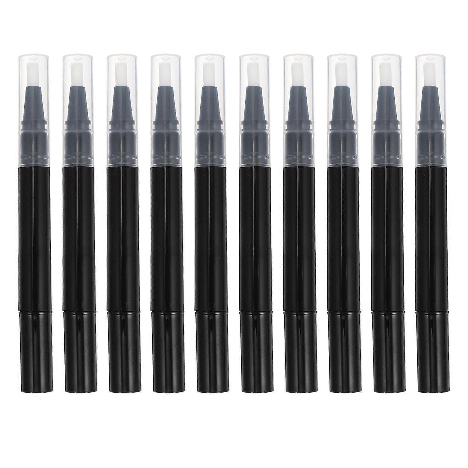 Nail Polish Practical Empty Pens for Female Manicure 10Pcs Black PP
