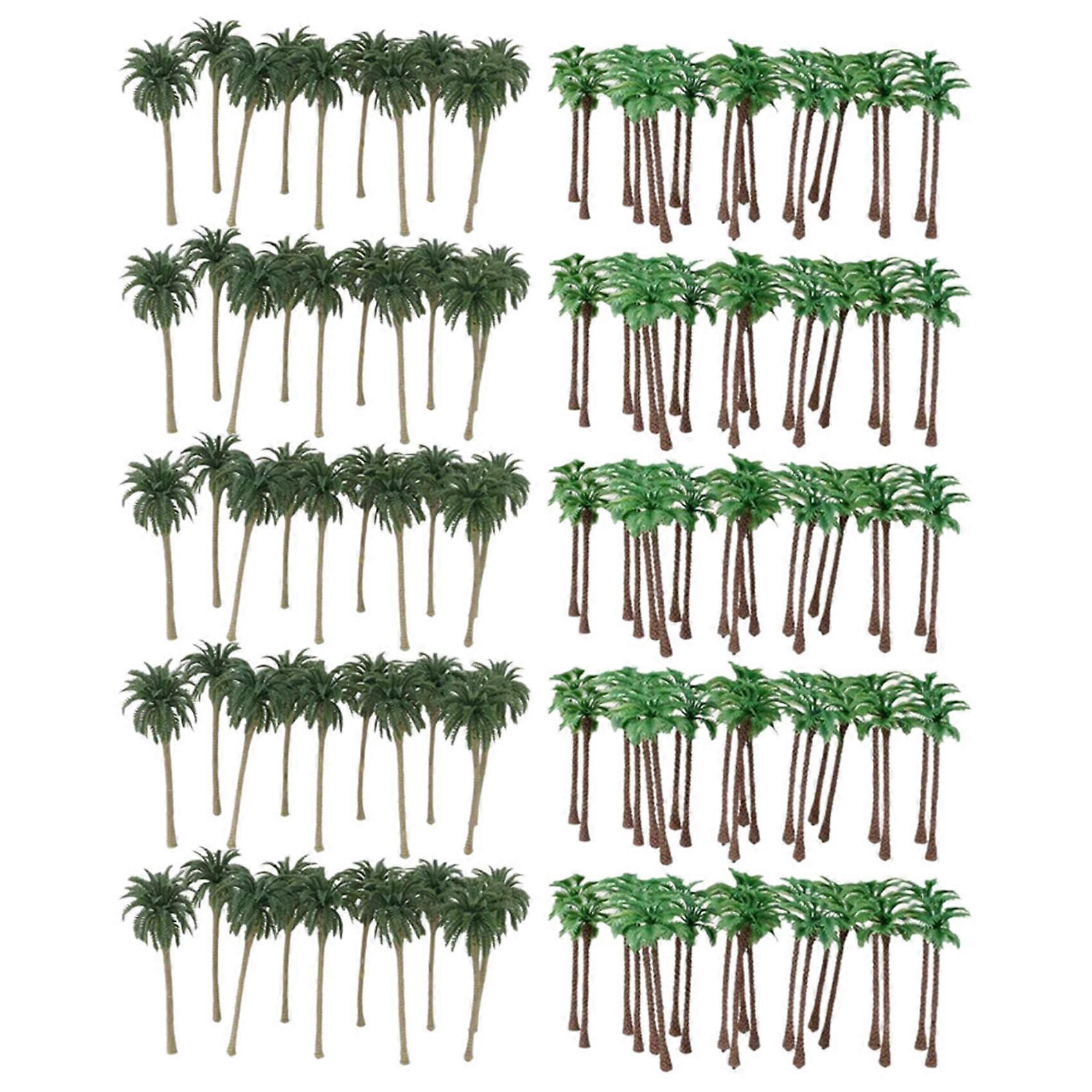 200 Pcs Coconut Palm Model Trees/Scenery Model Plastic Artificial Layout Rainforest Diorama