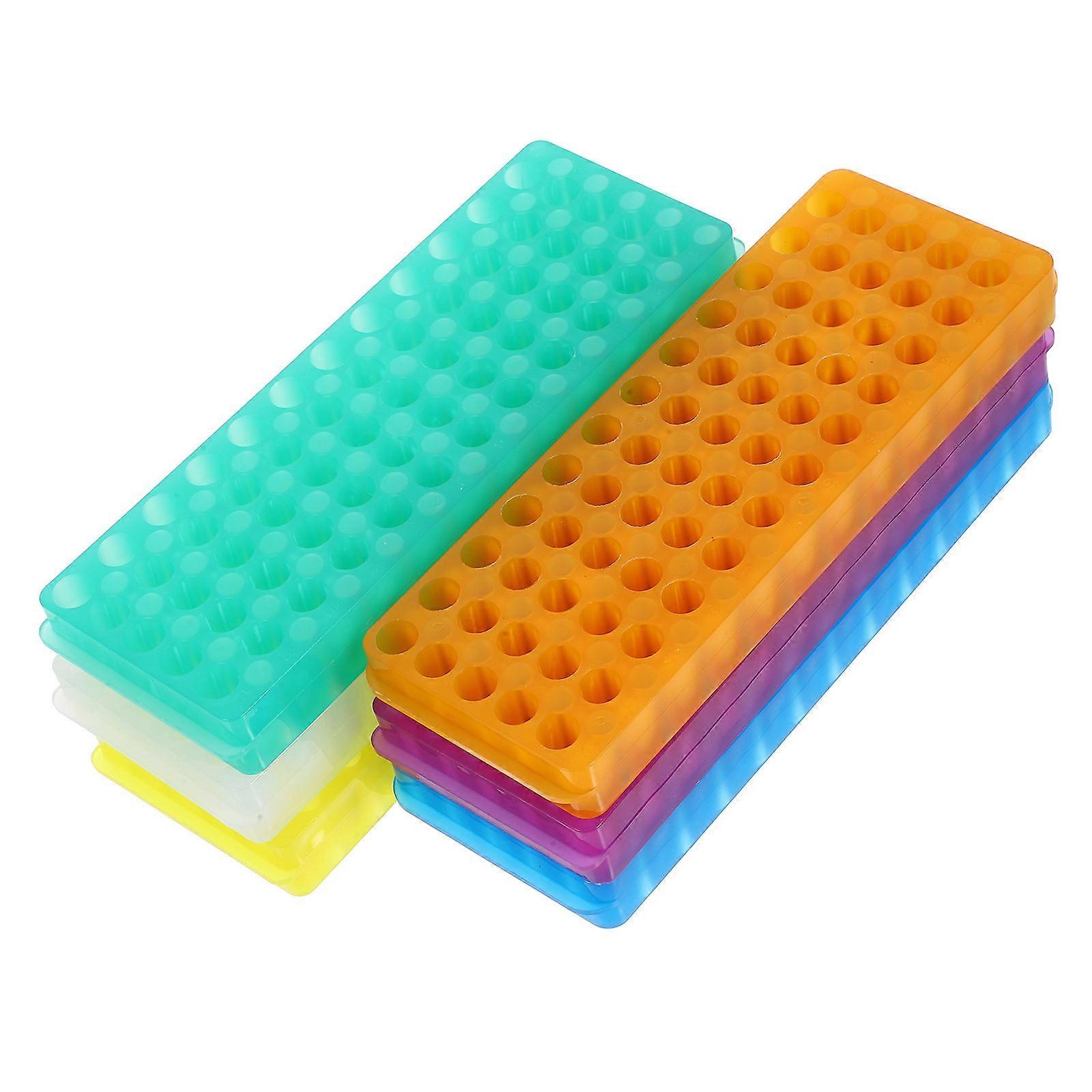 ABS Test Tube Holder Rack for Storage Use with Assorted Color and Sturdy Design 6pcs