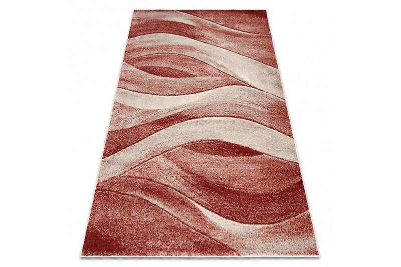 Carpet FUSION 1617 beige / terracotta - Waves, modern, abstract