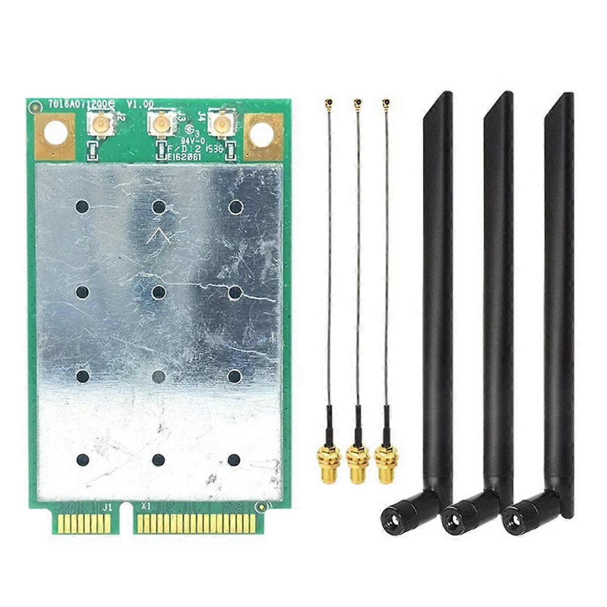 QCA9880 WLE900VX WIFI Card Kit 1300Mbps 5Ghz Mini PCIE Wireless WiFi Adapter Module for Win7 8 10 1