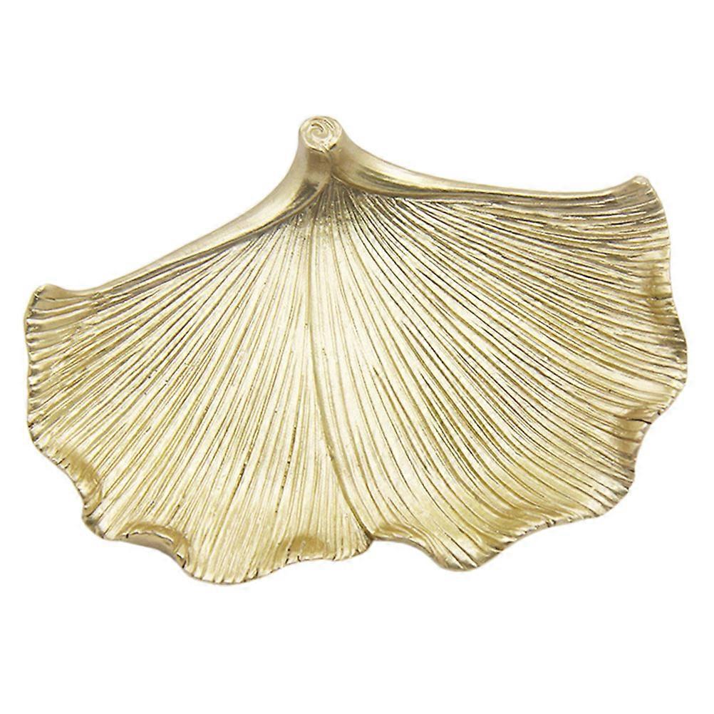 Golden Leaf Shape Storage Rack for Jewelry Tray 1Pcs Creative Desktop Storage