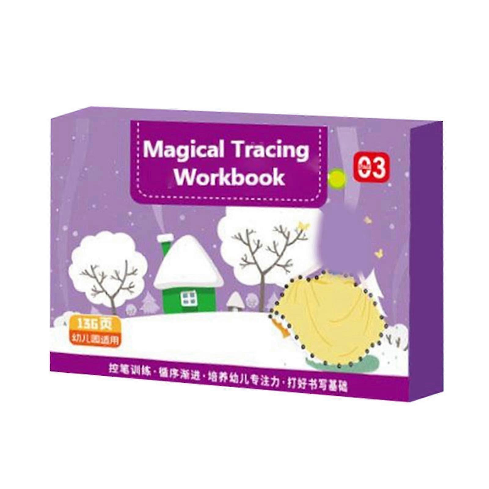 Tracing Workbook Set With Pen Reusable Art/letters Writing Practice Pages Books