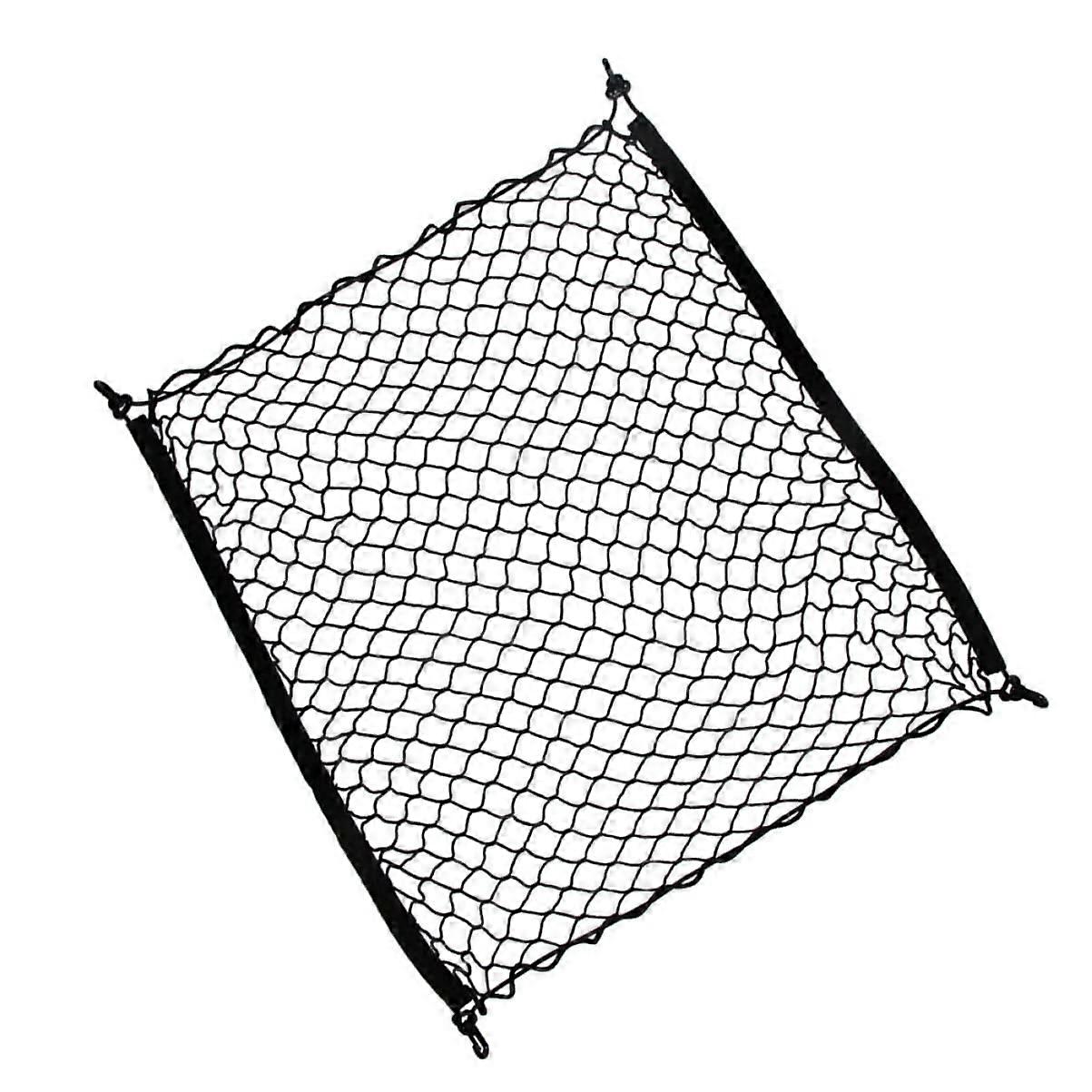 Car Trunk Organizer Mesh Cargo Net 100x80cm Secure Storage Fits SUV and Van with Hooks