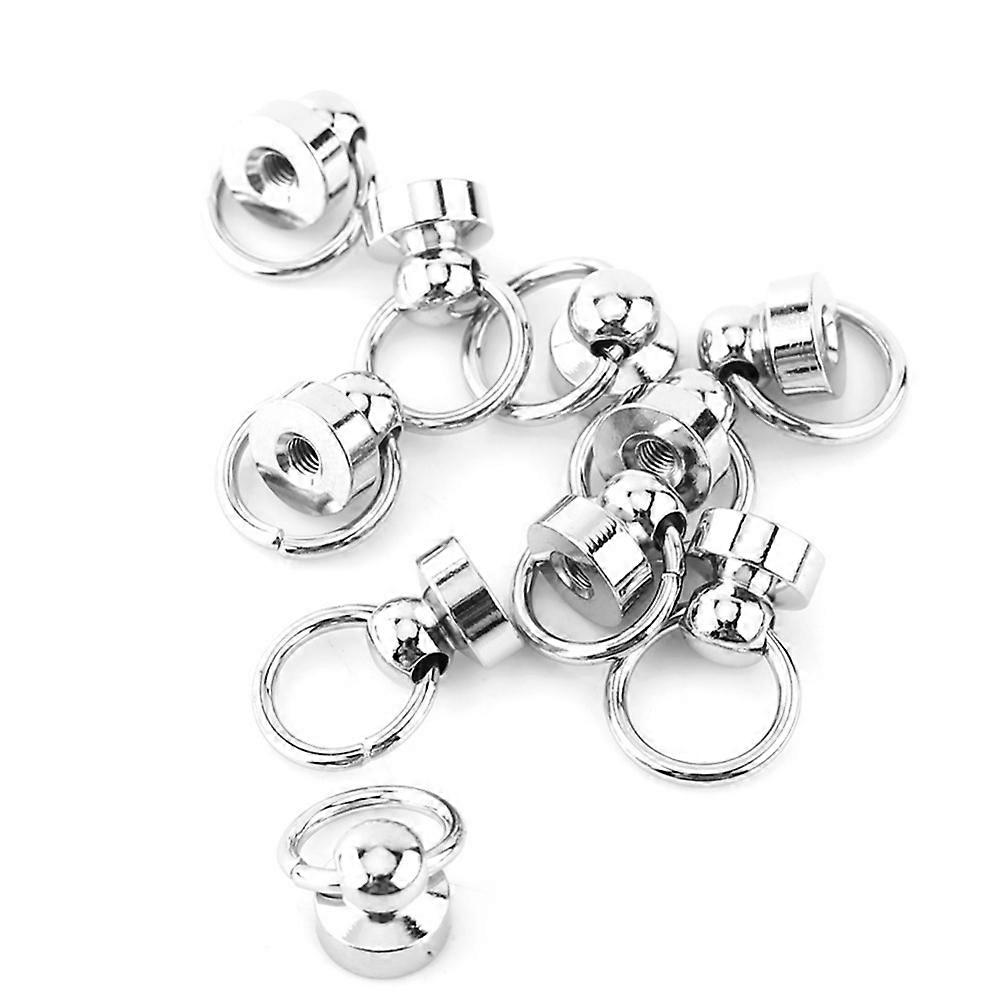 Rivet Studs for Leathercraft 10Pcs Silver Screw Back Brass Material