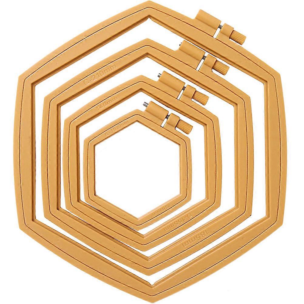 4Pcs Adjustable Stitching Hoops for Cross Stitching and Quilting in Durable Abs Material