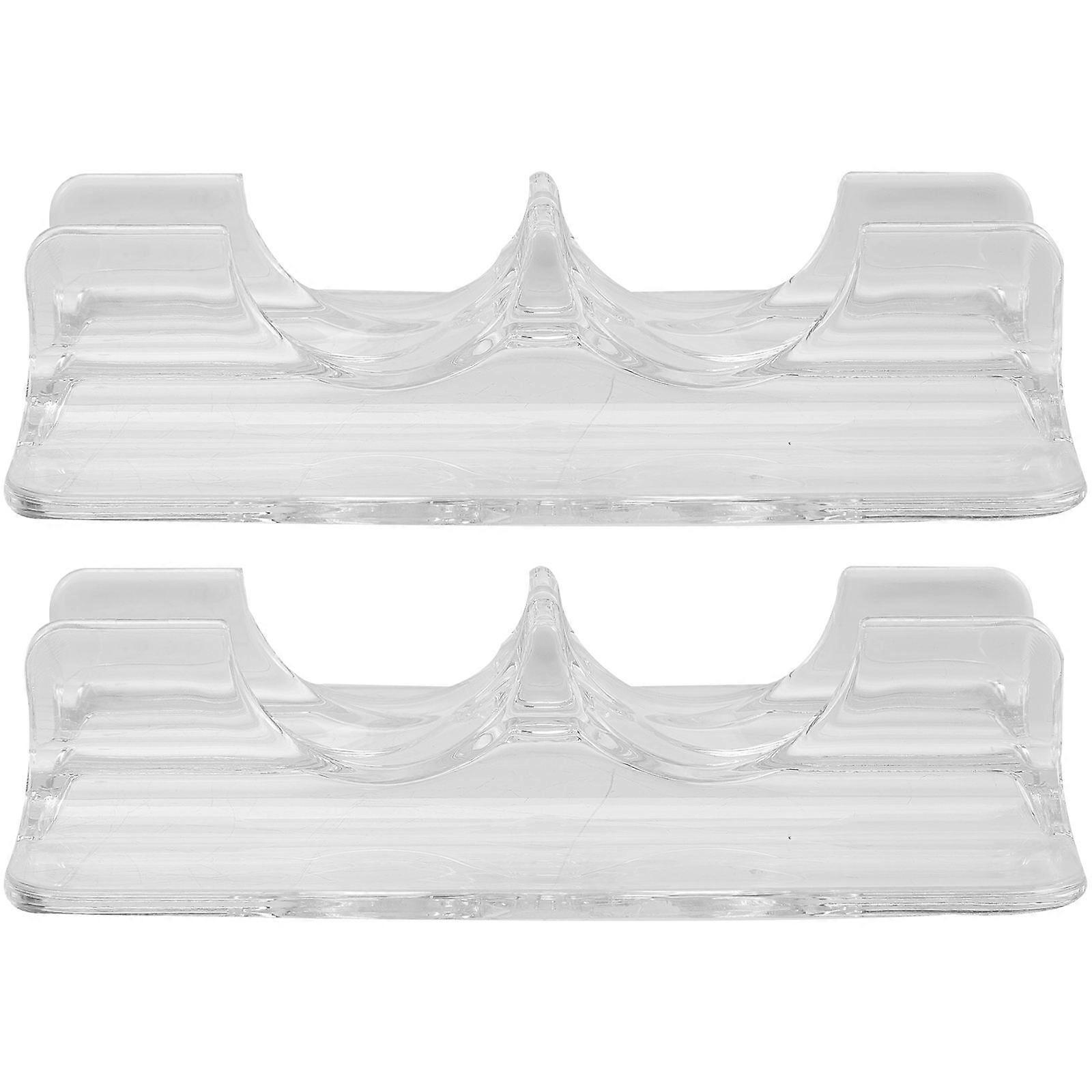 Transparent Acrylic Ice Skates Display Rack for Storage Use 2Pcs Set