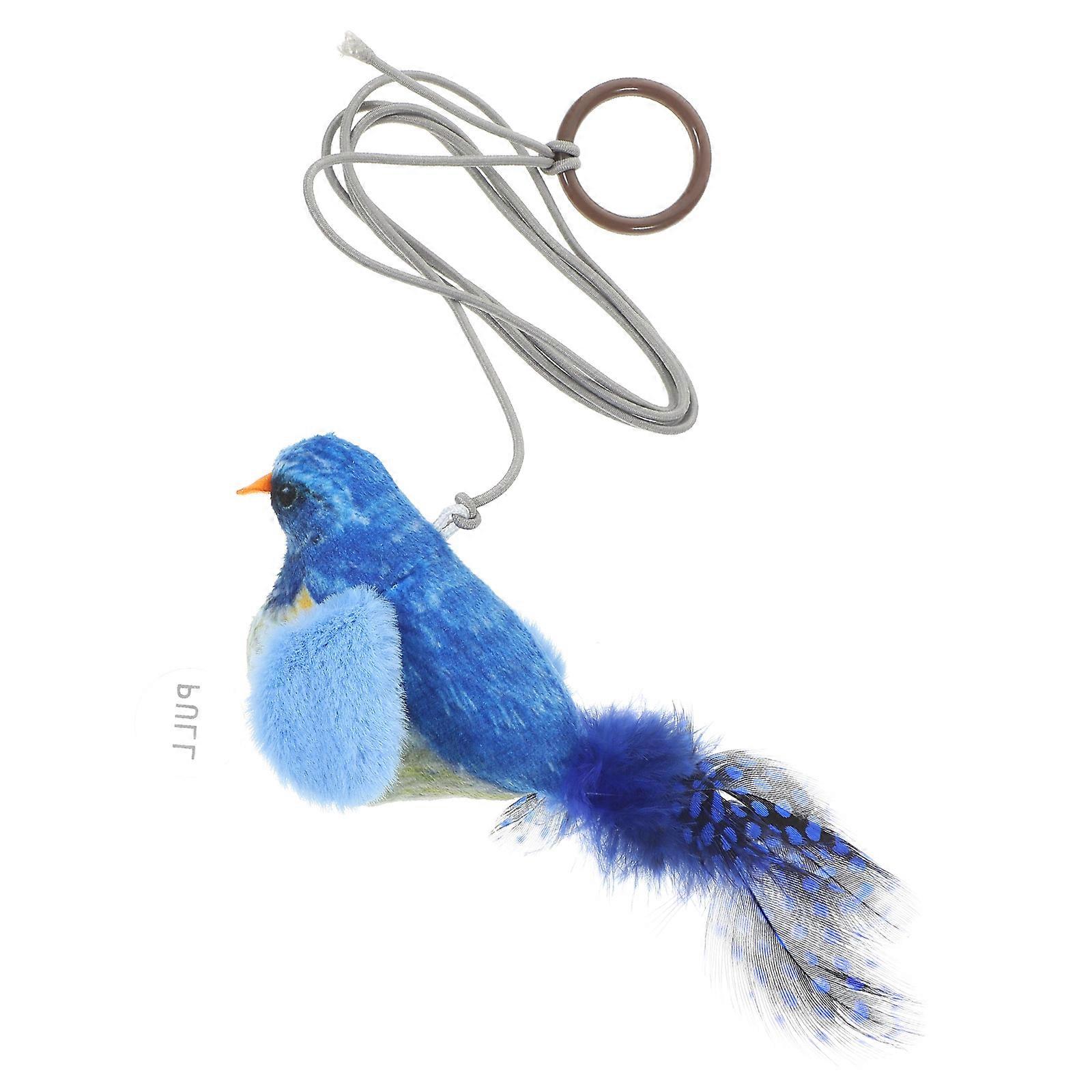 Blue Hanging Bird Cat Toy for Interactive Door Piece