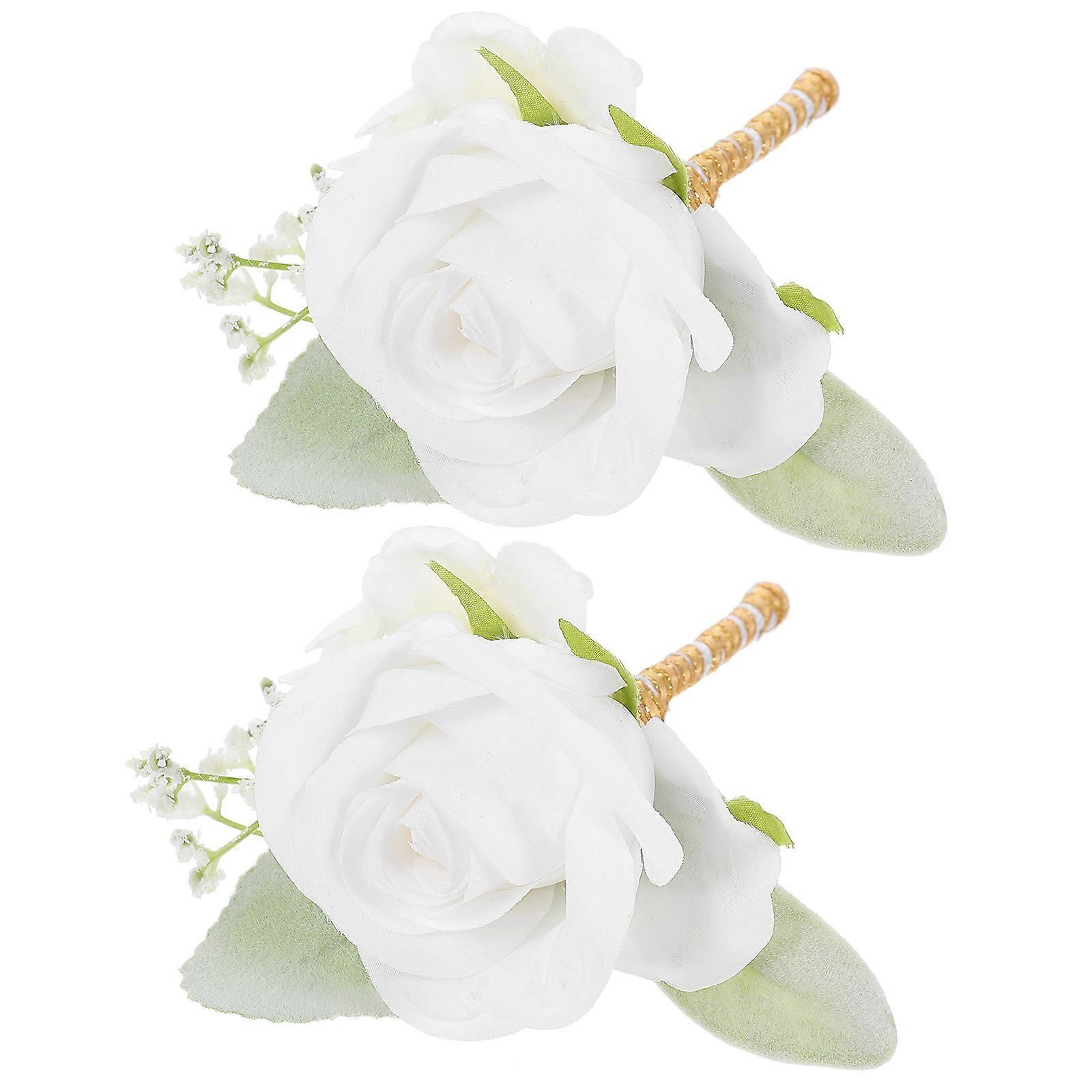 Simulation Flower Brooch Set for Wedding Clothing Accessory 4Pcs