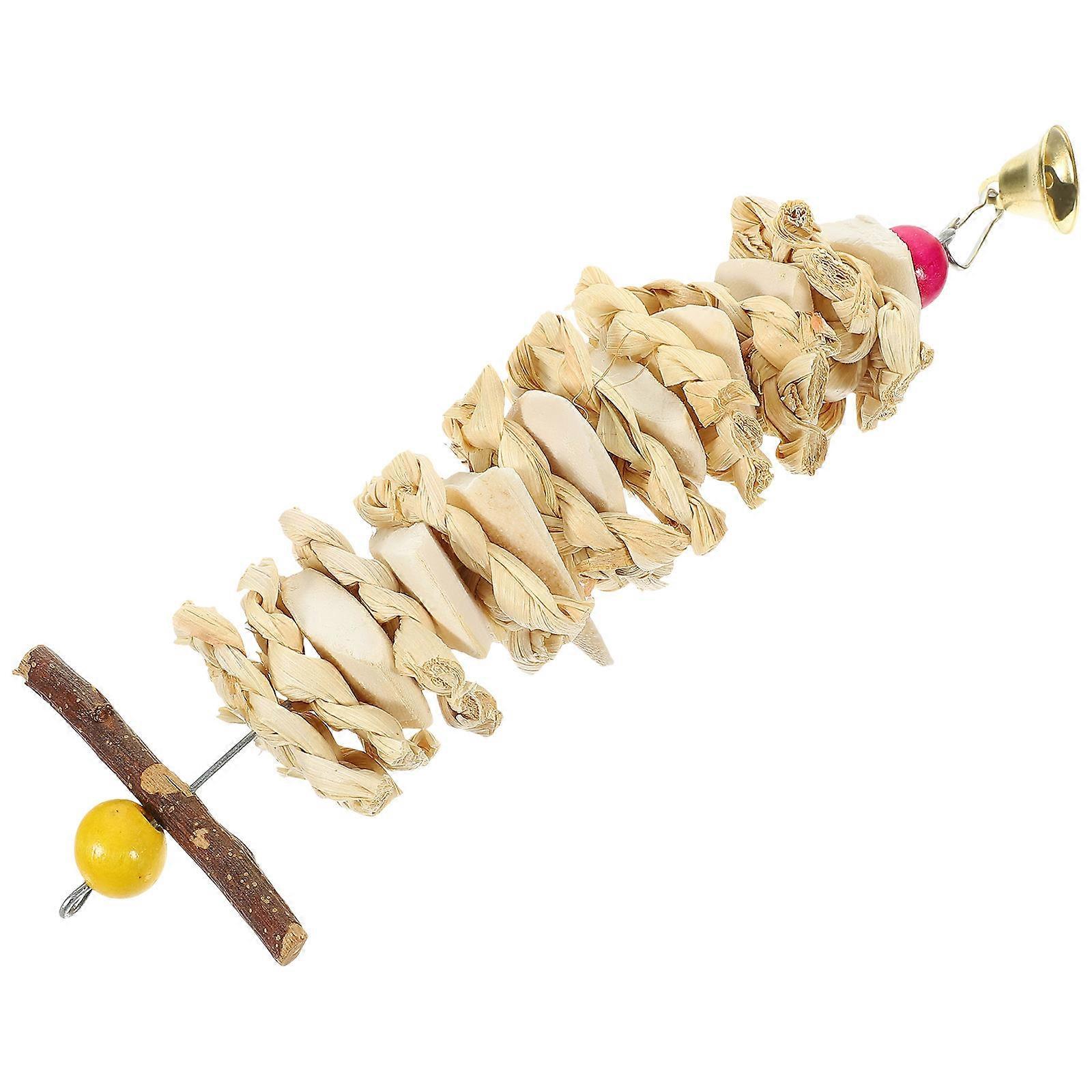 Parrot Bite Toy Cuttlebone Pendant for Calcium Chewing Pet Training