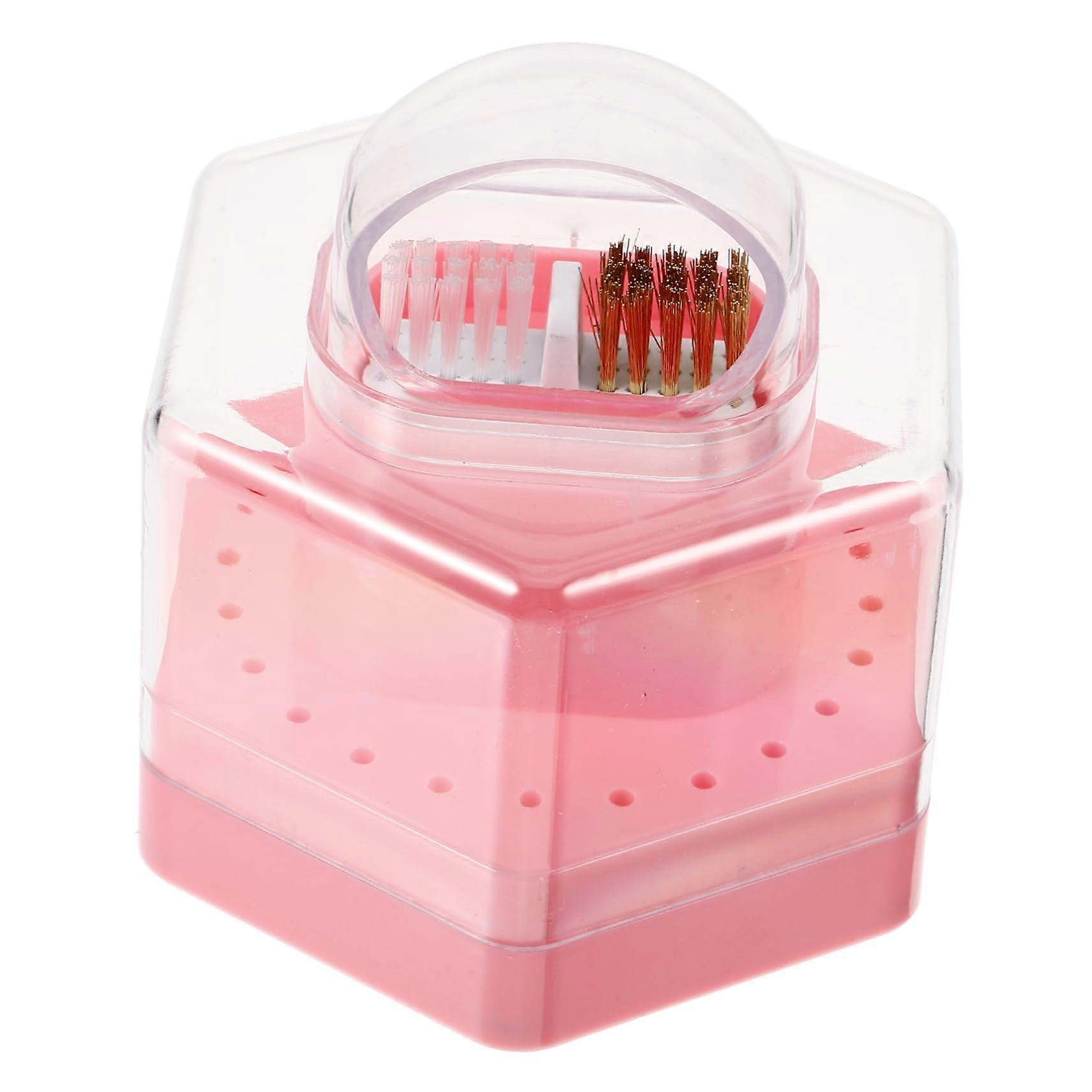 Nail Drill Bit Holder and Storage Case for Manicure, Compact Organizer with Clear Display