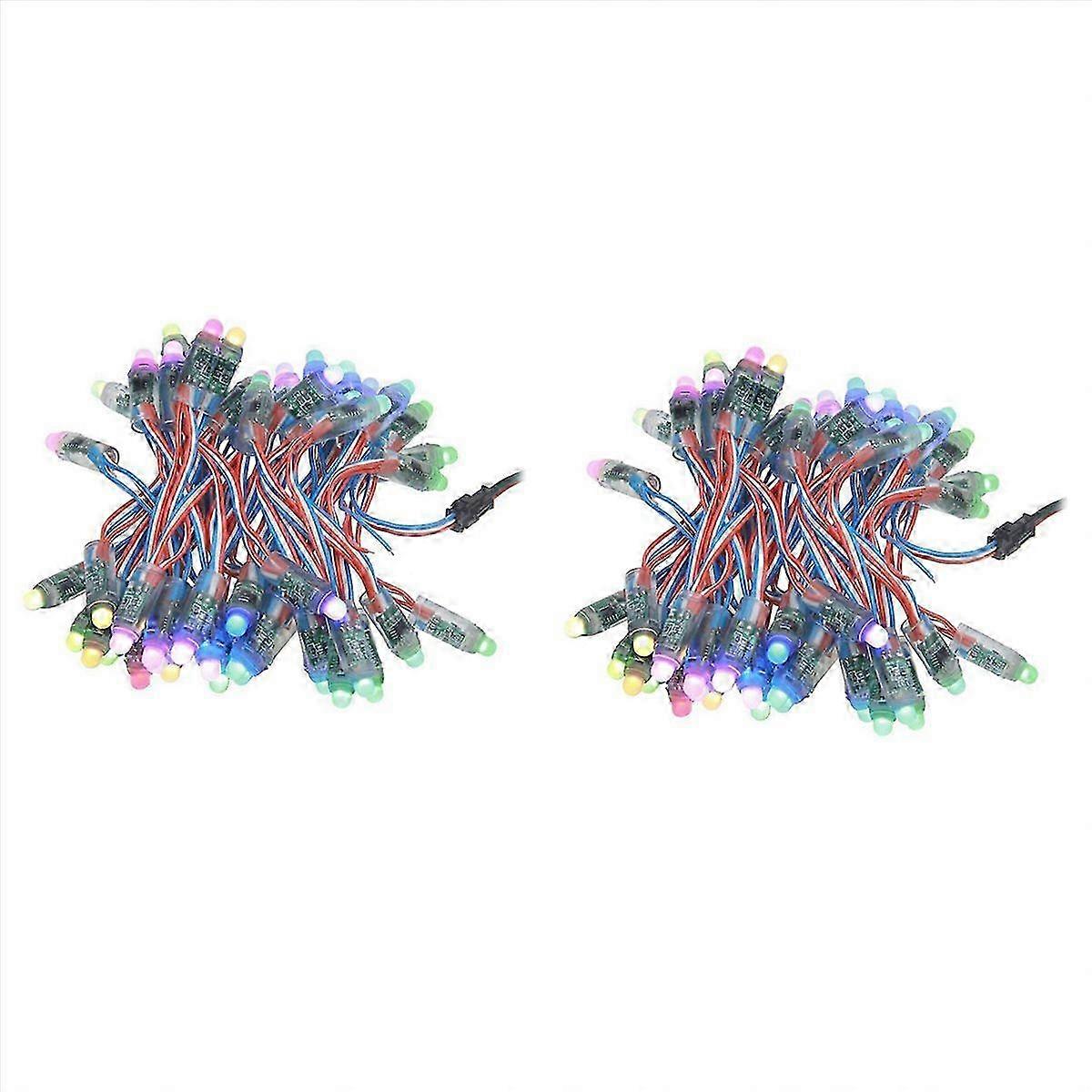 100Pcs WS2811 RGB LED Pixels Light Individually Addressable 12mm Diffused Digital Full Color Pixel M