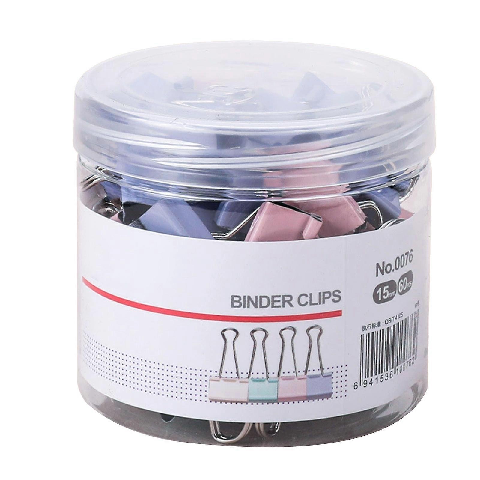 Rainbow-Binder Clips Strong Grip Document Fasteners for Office School Supply