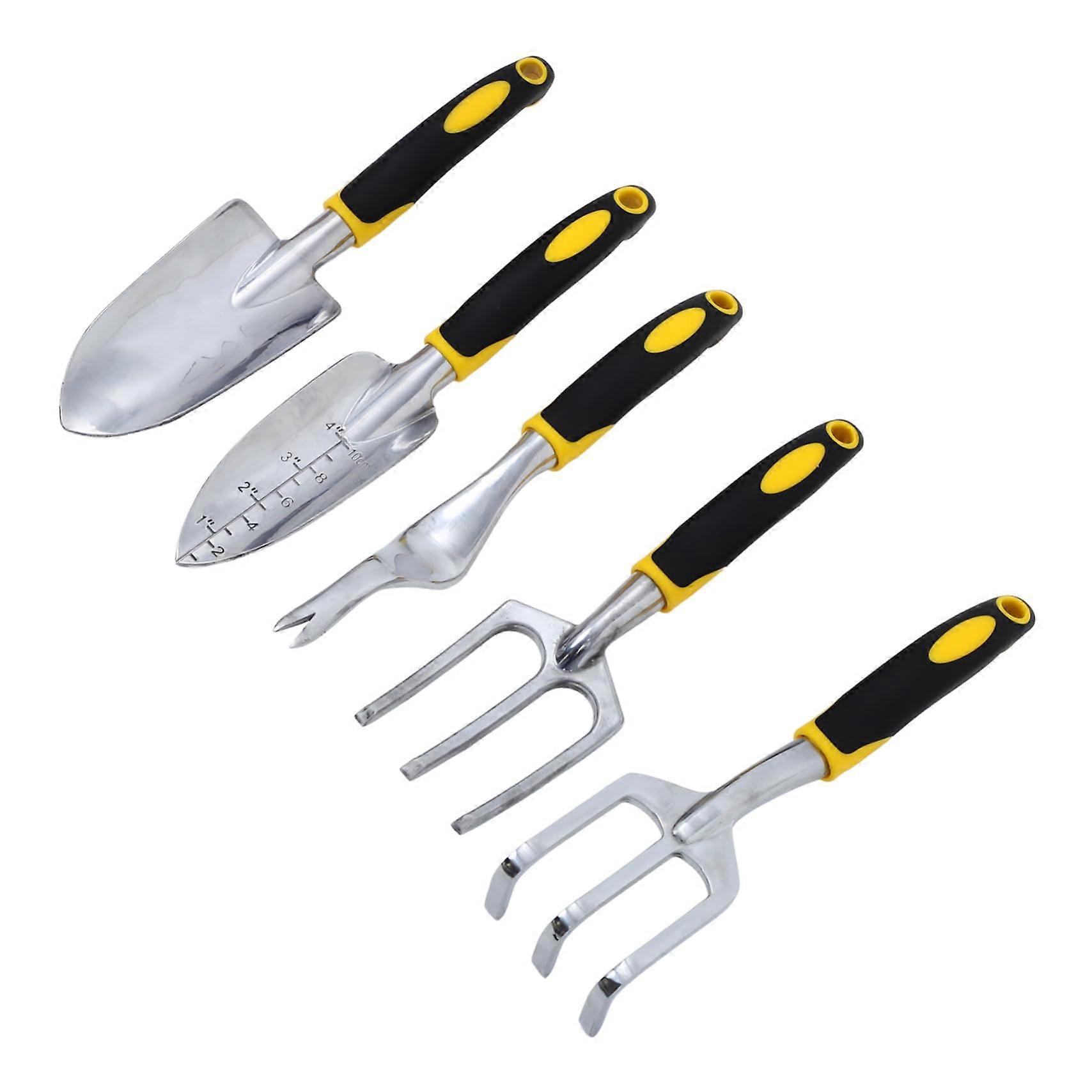 Garden Tool Set with Ergonomic Grip, Lightweight Durable Hand Tools for Digging and Planting