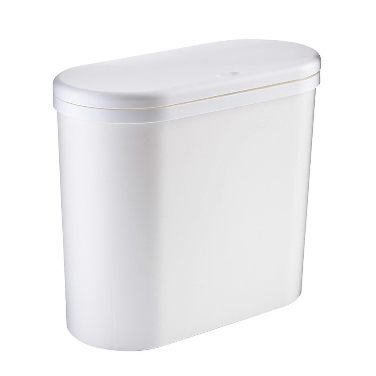 10L Trash Can with Lid, OdorSealing Compact Garbage Bin for Kitchen Bathroom Office