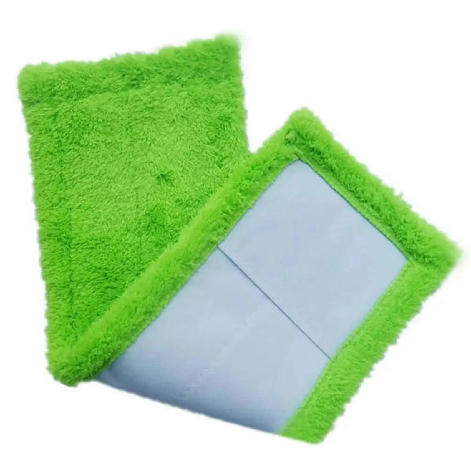 Microfiber Mop Pads Replacement, Reusable  Absorbent Pad for Spray Mops, Green Universal Fit