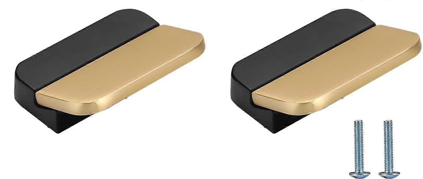 Cabinet Pull Handles Gold 32mm Flush Mount Hidden Drawer Pulls Matte Finish Durable Zinc Alloy