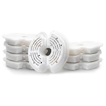 8-Pack Pet Water Fountain Filter, Carbon Cotton Pet Water Fountain Replacement Filter, Notched Filter