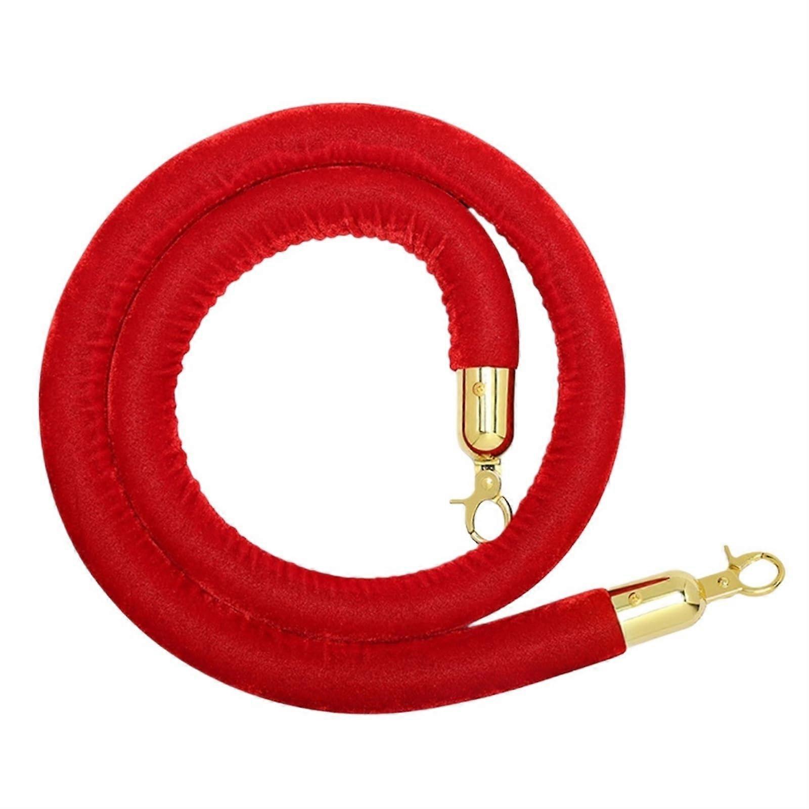 Red Velvet Stanchion Rope 1.5m for Crowd Control and Event Queue Barriers