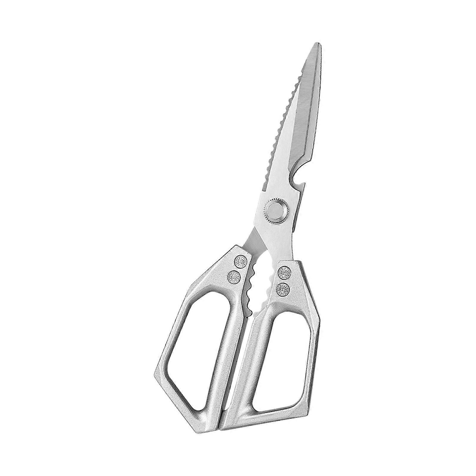 Multifunctional Kitchen Strong Bone Breaking Scissors Chicken Bone Cutting Tool Poultry Shears Cooking Scissor  silver