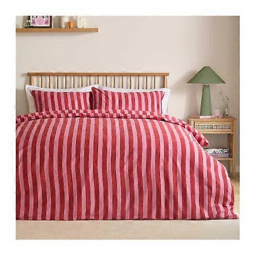 Furn Dualtone Reversible Striped Duvet Cover Set