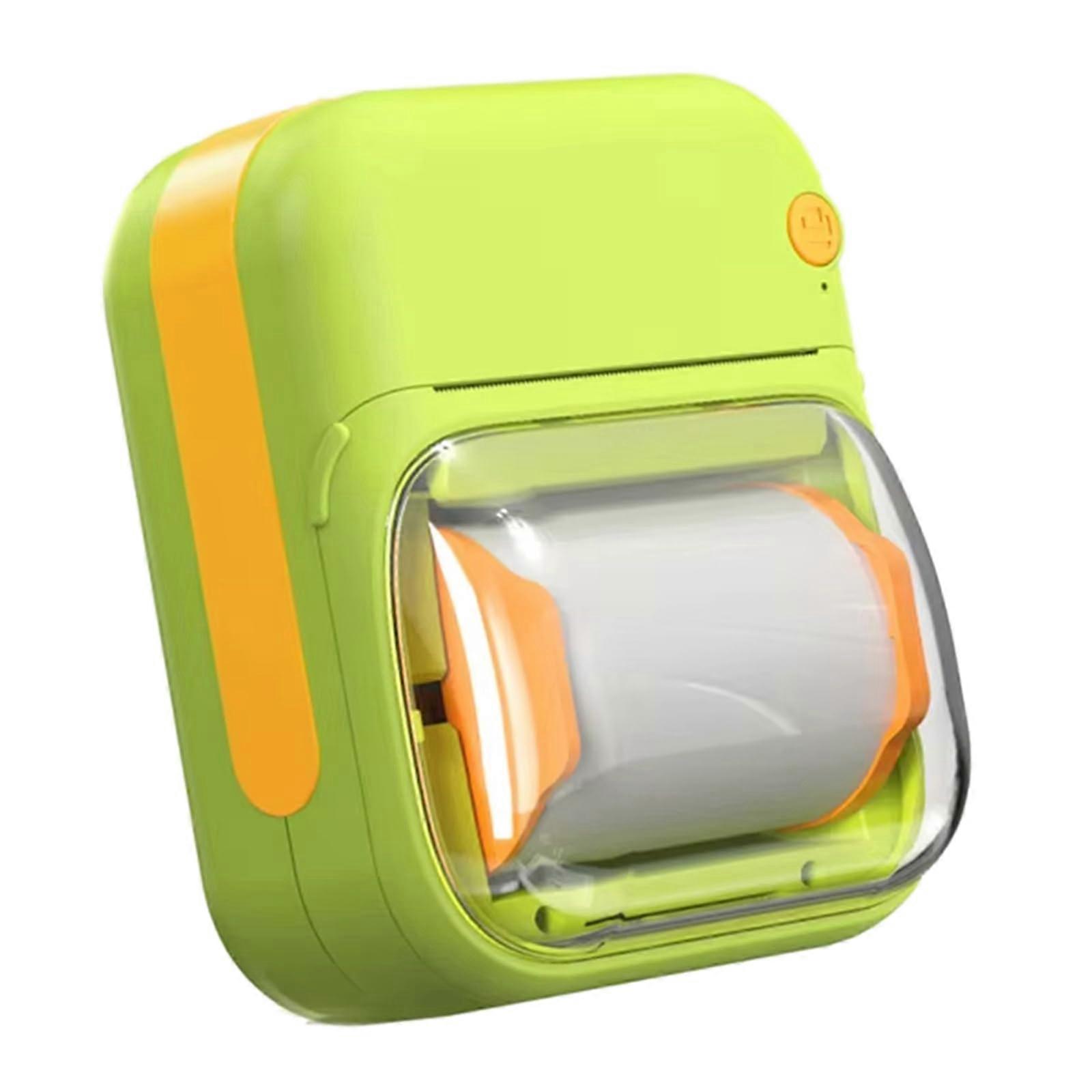 Portable Thermal Printer Bluetooth 200 DPI Rechargeable Battery Ink for Notes Labels Photos Yellow