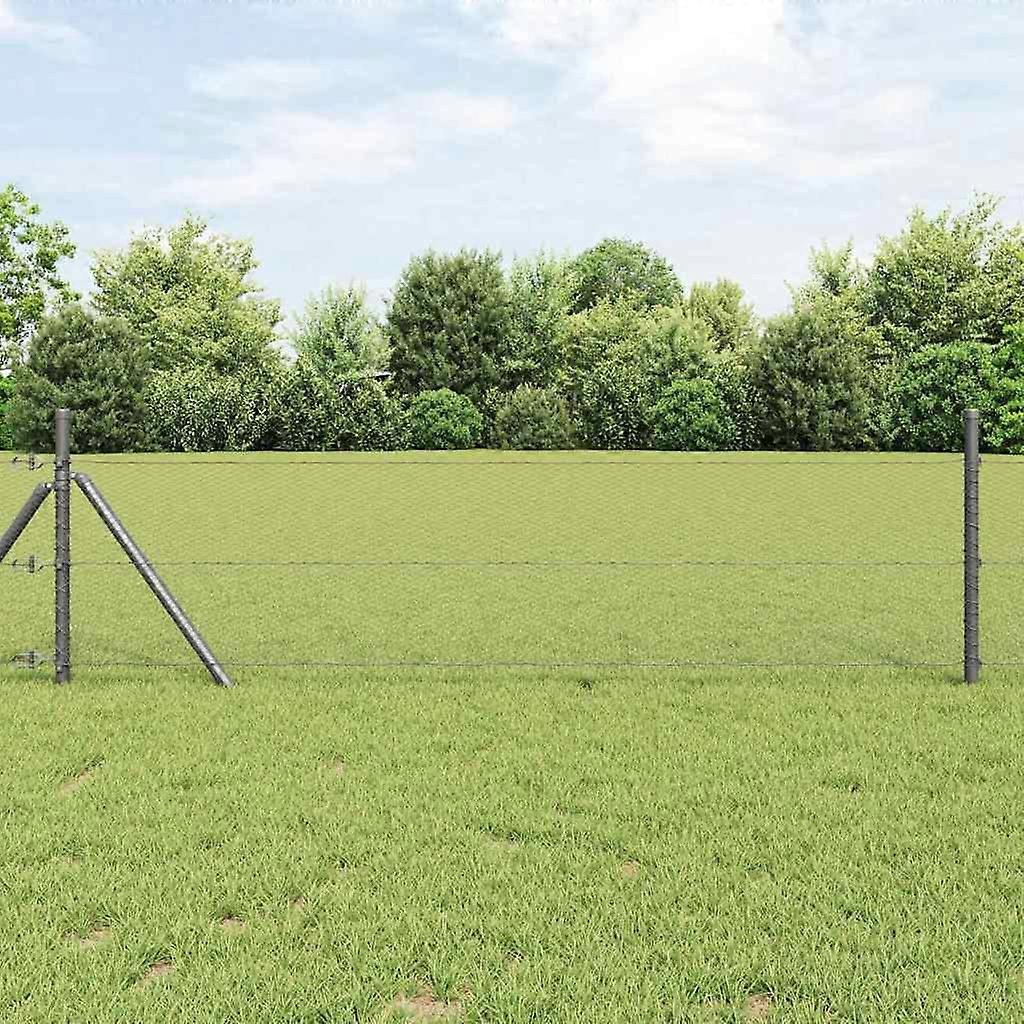 Hexagonzaun Grau 0,8 x 100 m PVC