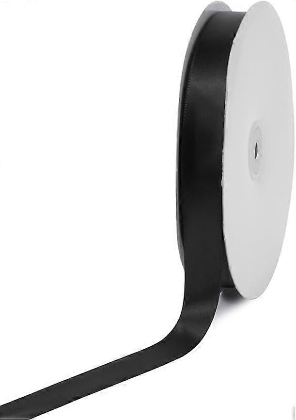 Solid Satin Ribbon, 7/8"/100 yd, Black