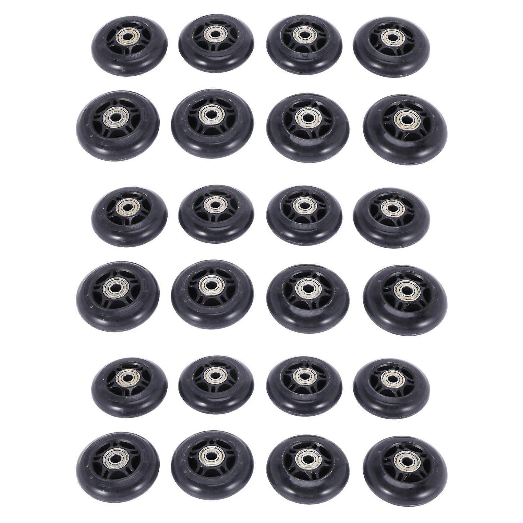24 Pack Inline Skate Wheels Beginner'S Replacement Wheel with Bearings Wheels 70mm