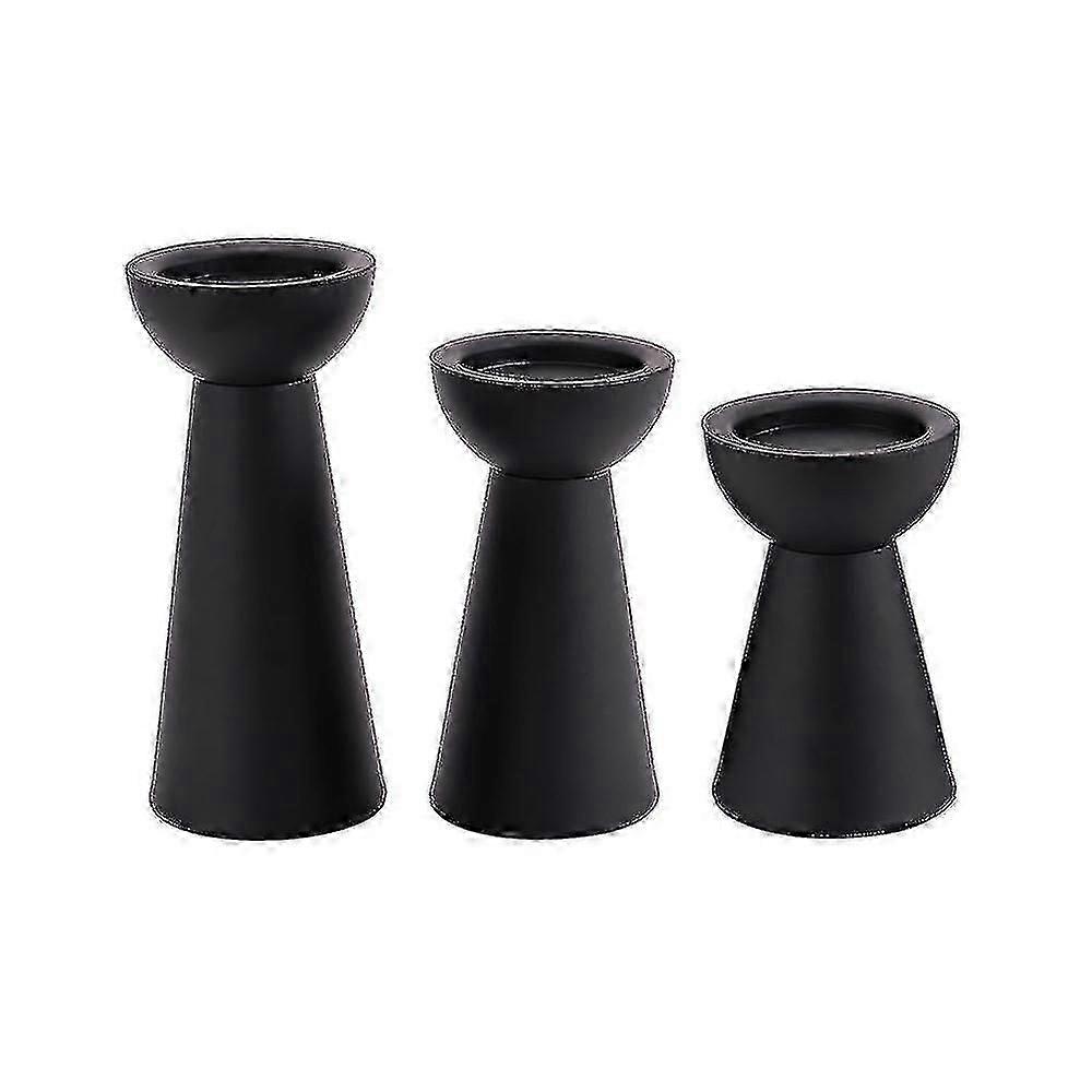 Black Candle Holders Set Of 3