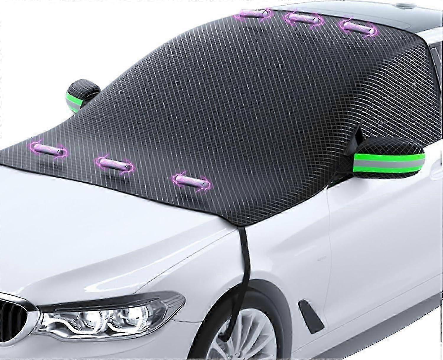 sun and wind protection car windshield cover