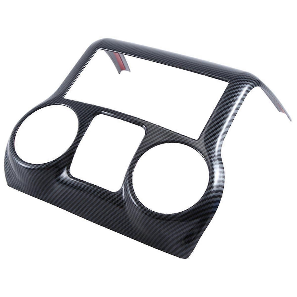 Car Modification Accessories Center Console Decorative Panel Interior Black Carbon Pattern for Wran